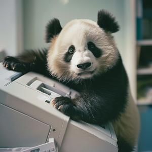 panda  photography  realistic  expressive  cute  xerox  printer  animal  humorous  whimsical 1049718