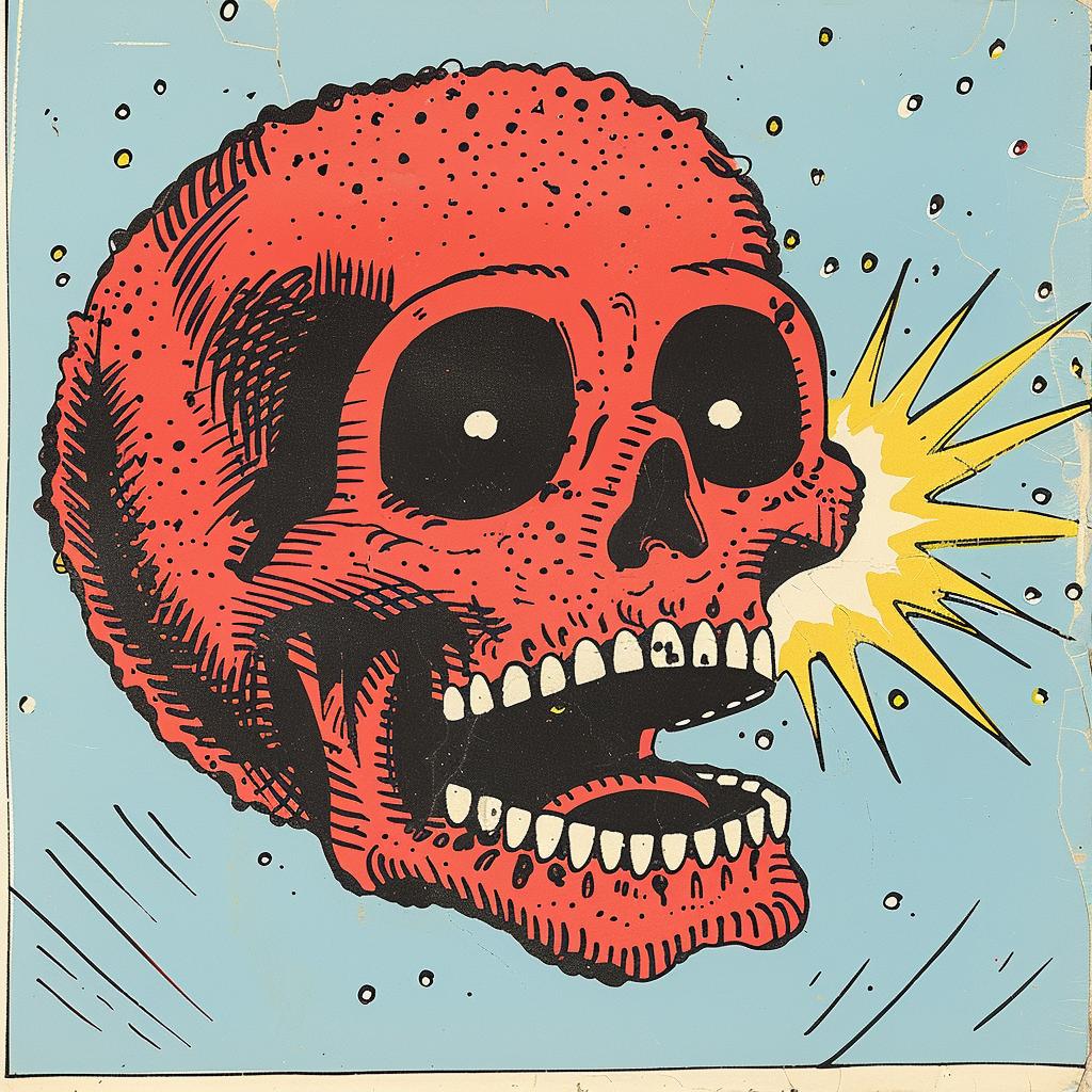 red  skull  star  Jack  Kirby  tattoo  comic  art  vintage  illustration 919728