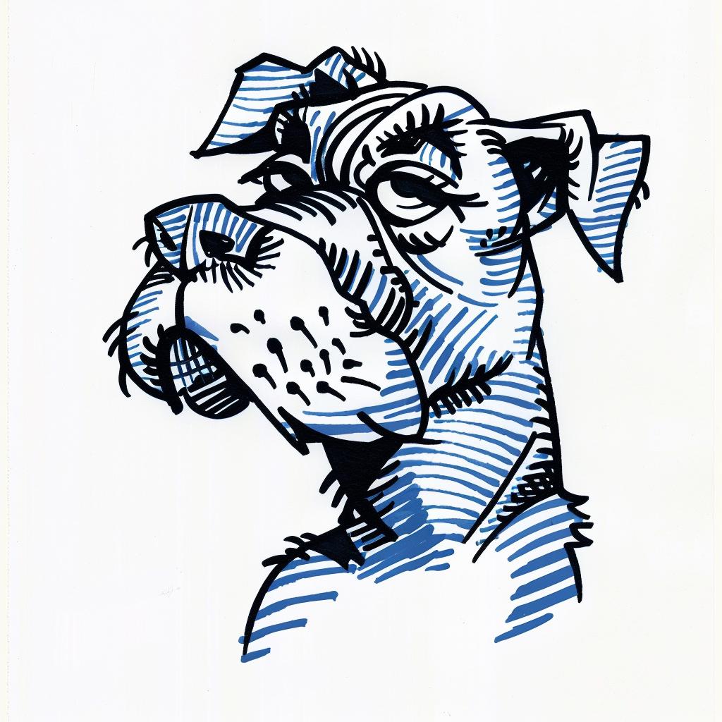 PIT  BULL  drawing  dog  blue  background  animal  pet  illustration  artwork 1028138