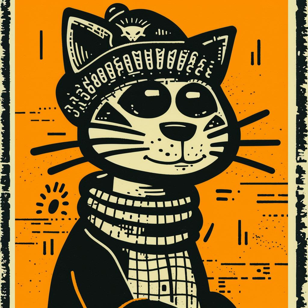 cat  hat  street  culture  minimal  aggressive  anthropomorphic  orange  simple  urban 957701