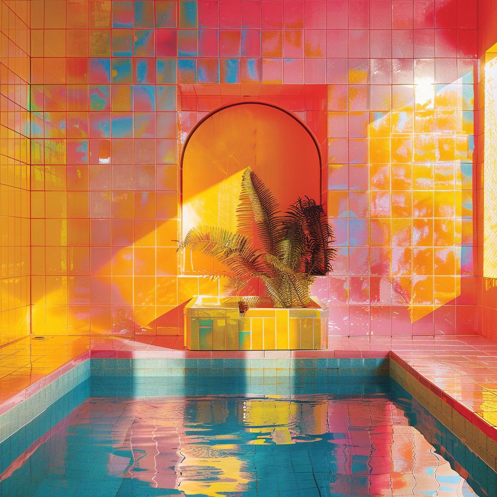 creative  surreal  album  cover  azulejo  technicolor  lighting  pool  colorful  window 974913
