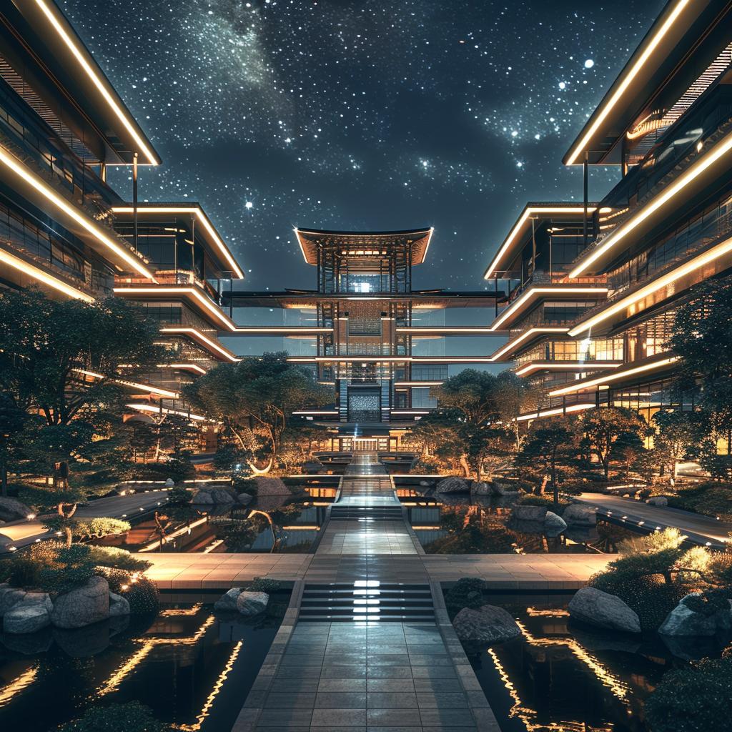 sky  stars  night  architecture  Dubai  Zen  UHD  high-angle  design  influence 960153