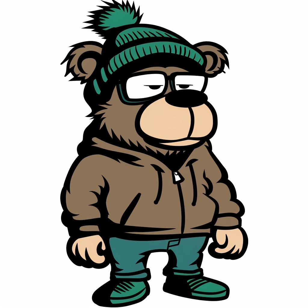bear  cartoon  glasses  hat  winter  aggressive  streetwise  minimal  animal  knit 958594