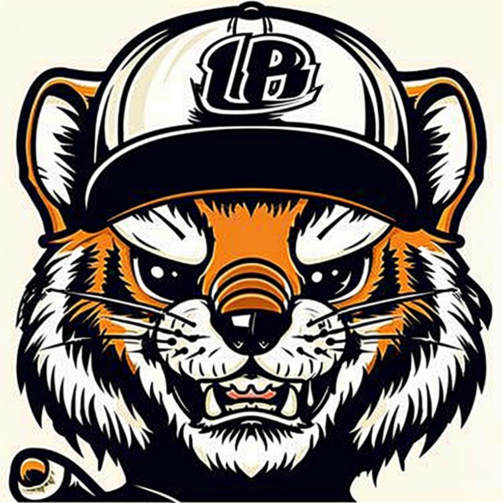 tiger  baseball  cap  bat  animal  sport  illustration  playful  character  whimsical 962344