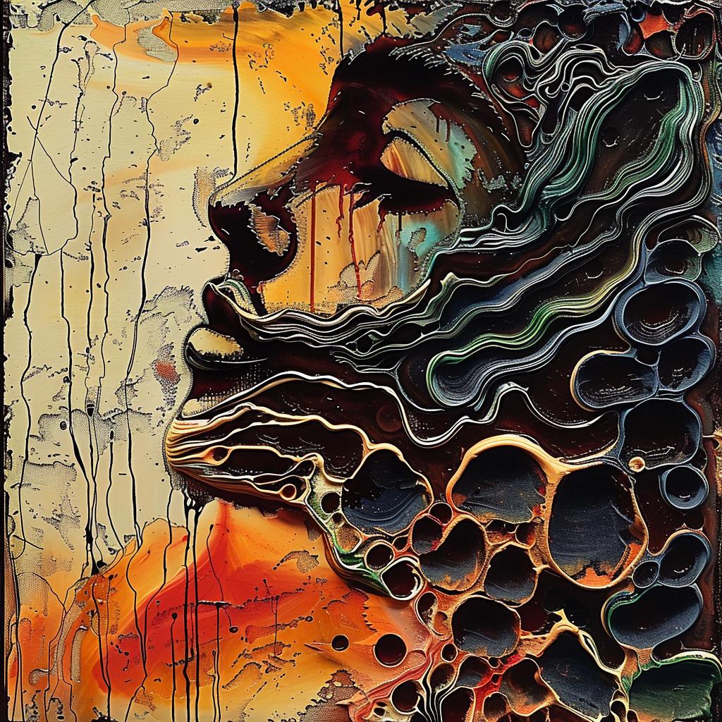 painting  woman  bubbles  colorful  abstract  todd  mcfarlane  impasto  texture  vivid 951126