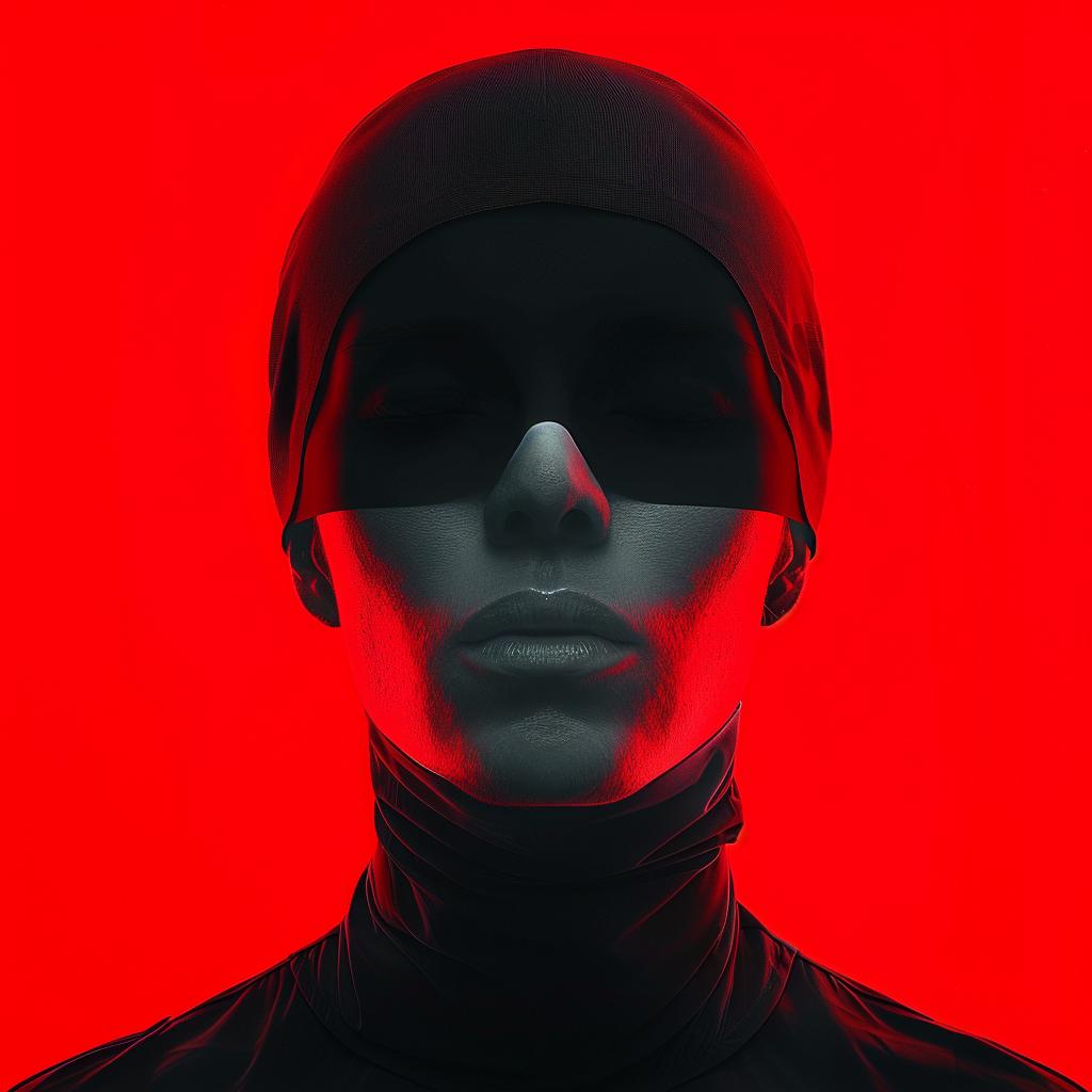 surreal  digital  art  androgynous  black  red  portrait  human  form  stylized 941328