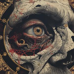 surreal  album  cover  dark  occult  symbolist  screenprint  skull  clock  Todd 1079105