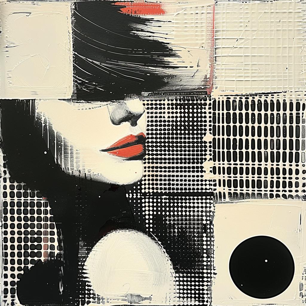 woman  black  white  squares  painting  abstract  texture  art  color  design 963785