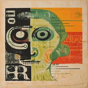 surreal  blockprint  face  green  yellow  poster  graphic  modern  abstract  colorful 1063086