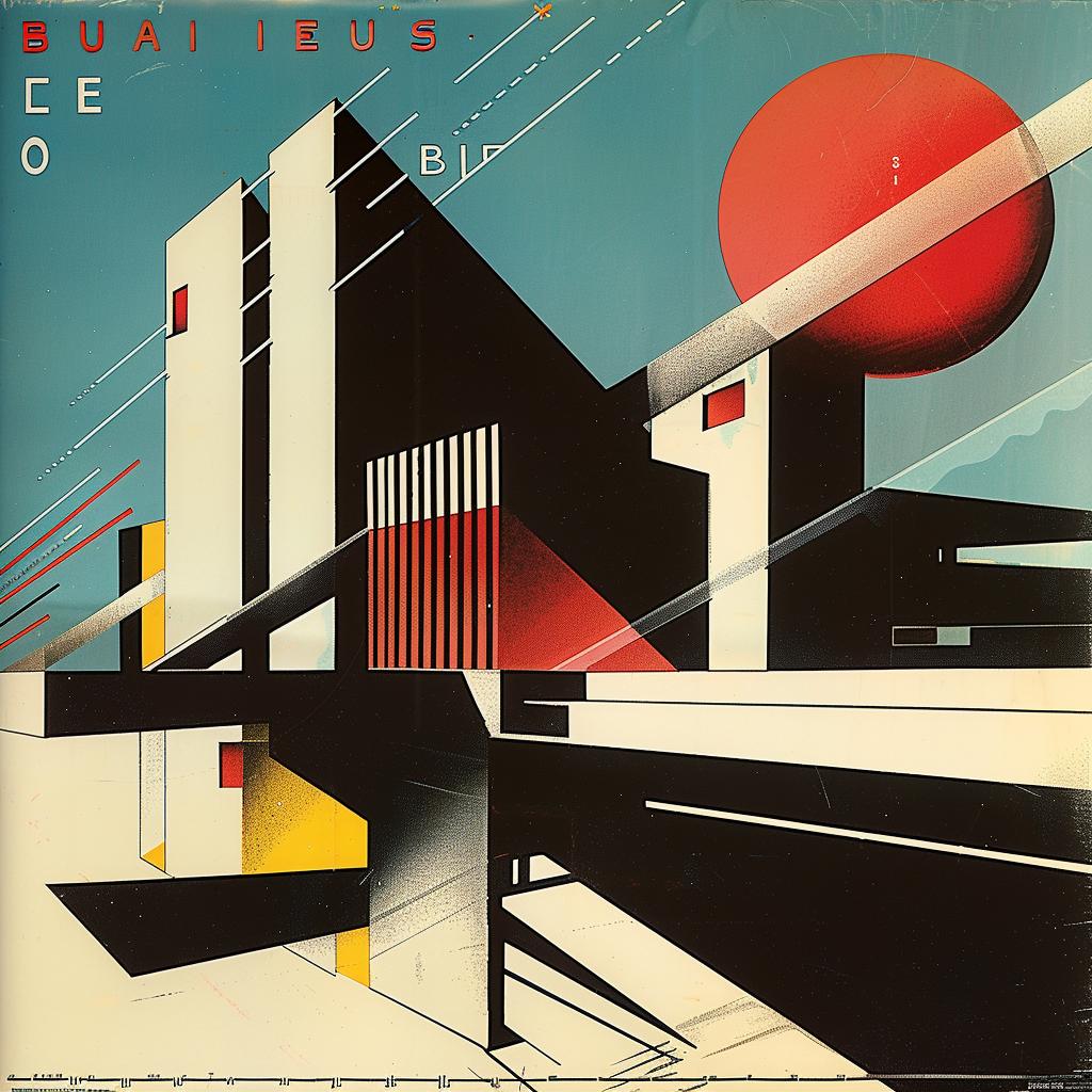 album  cover  Bauhaus  poster  red  sun  building  graphic  art  design 964503