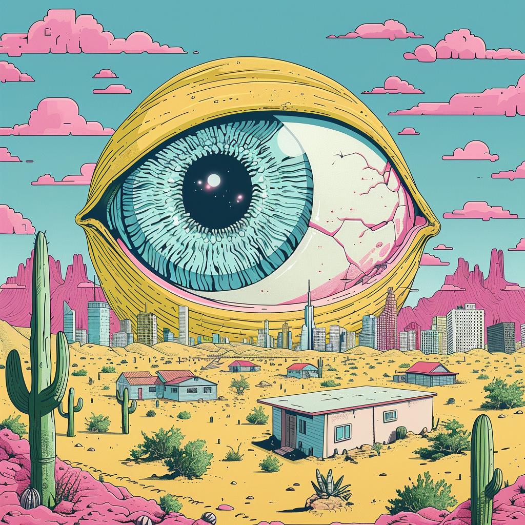 eye  desert  cactus  buildings  cactuspunk  conceptual  whimsical  art  nature  surreal 924137