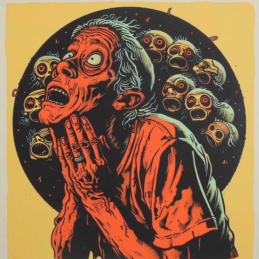 zombie  circle  poster  naturalistic  drawing  dark  spiritual  Rockwell  occult  art 927252