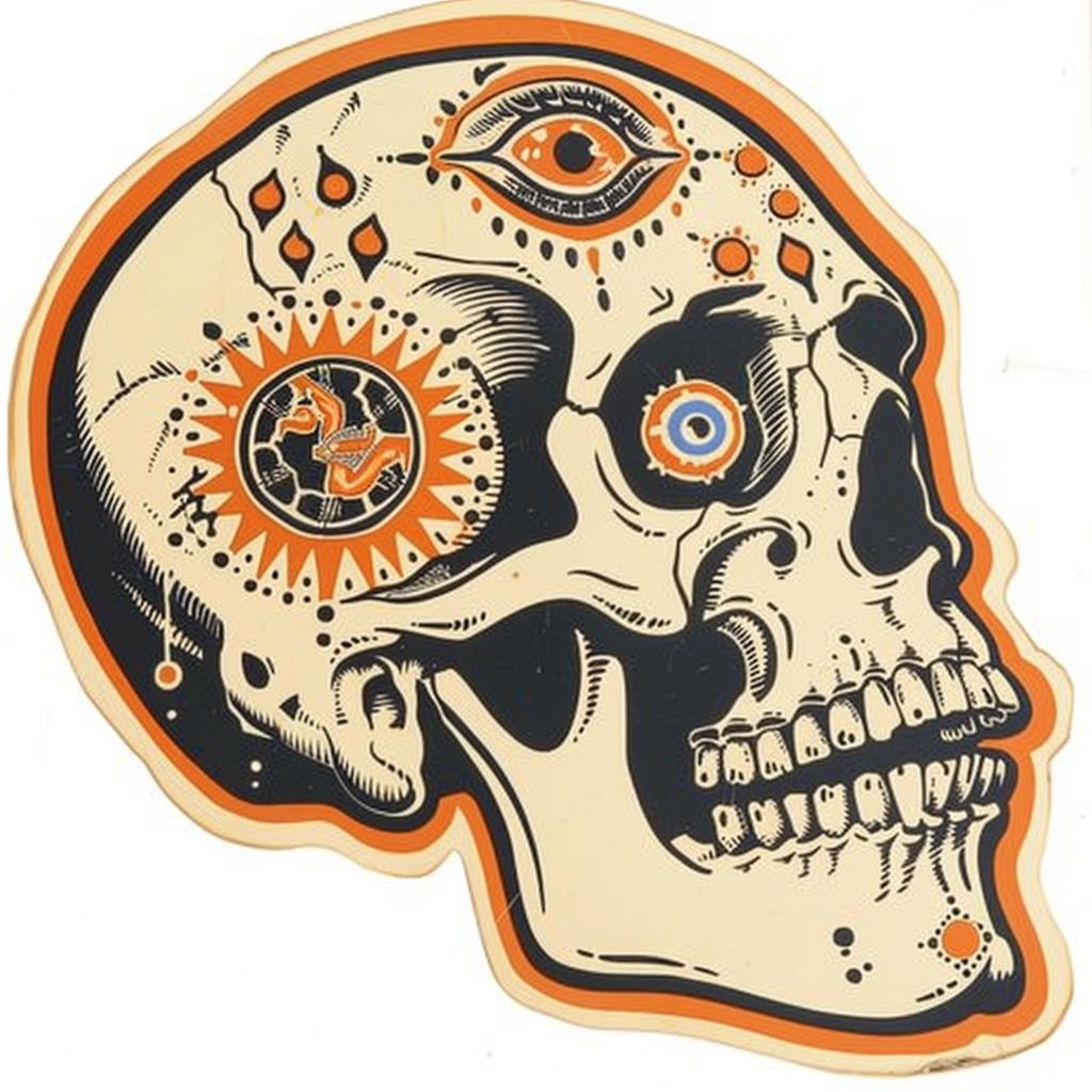 sticker  skull  eye  dark  art  emek  todd  white  occult  design 932066