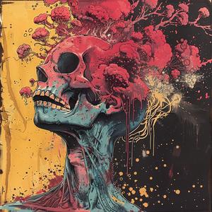 skull  flowers  surreal  symbolic  dark  artistic  colorful  risograph  decorative  creative 1079257