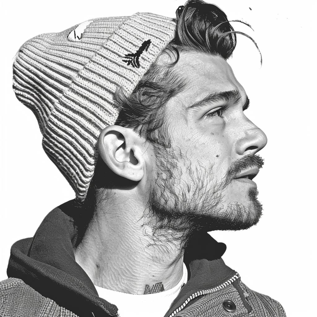 man  beard  beanie  casual  portrait  stylized  headwear  expression  fashion  colorful 1021476