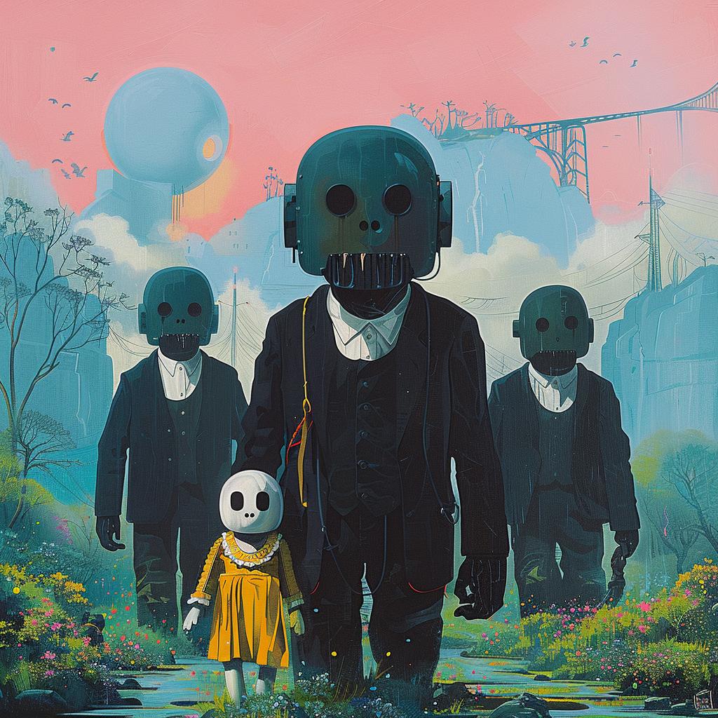 surreal  skulls  group  painting  colorful  fictional  artistic  conceptual  fantasy  expressive 1018774
