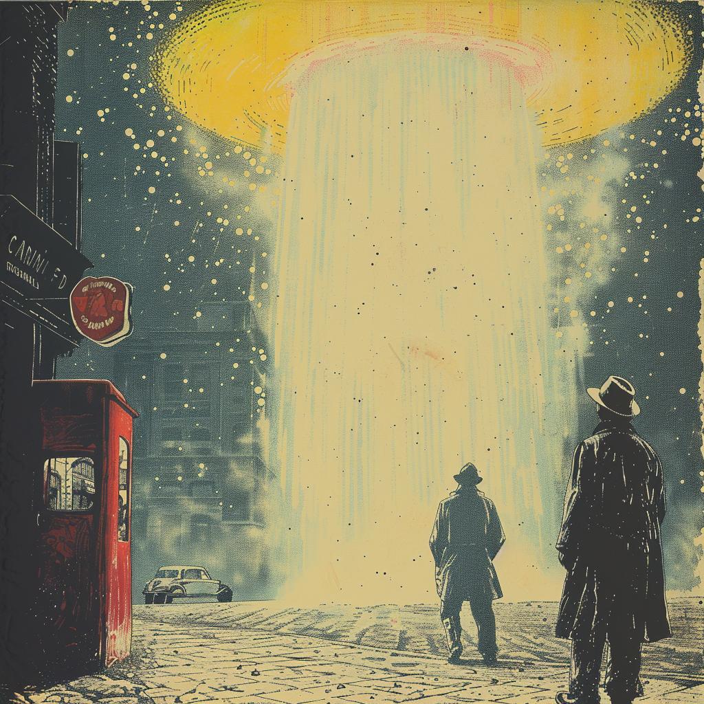 Japanese  horror  poster  surreal  lighting  saucer  art  movie  glow  design 918013