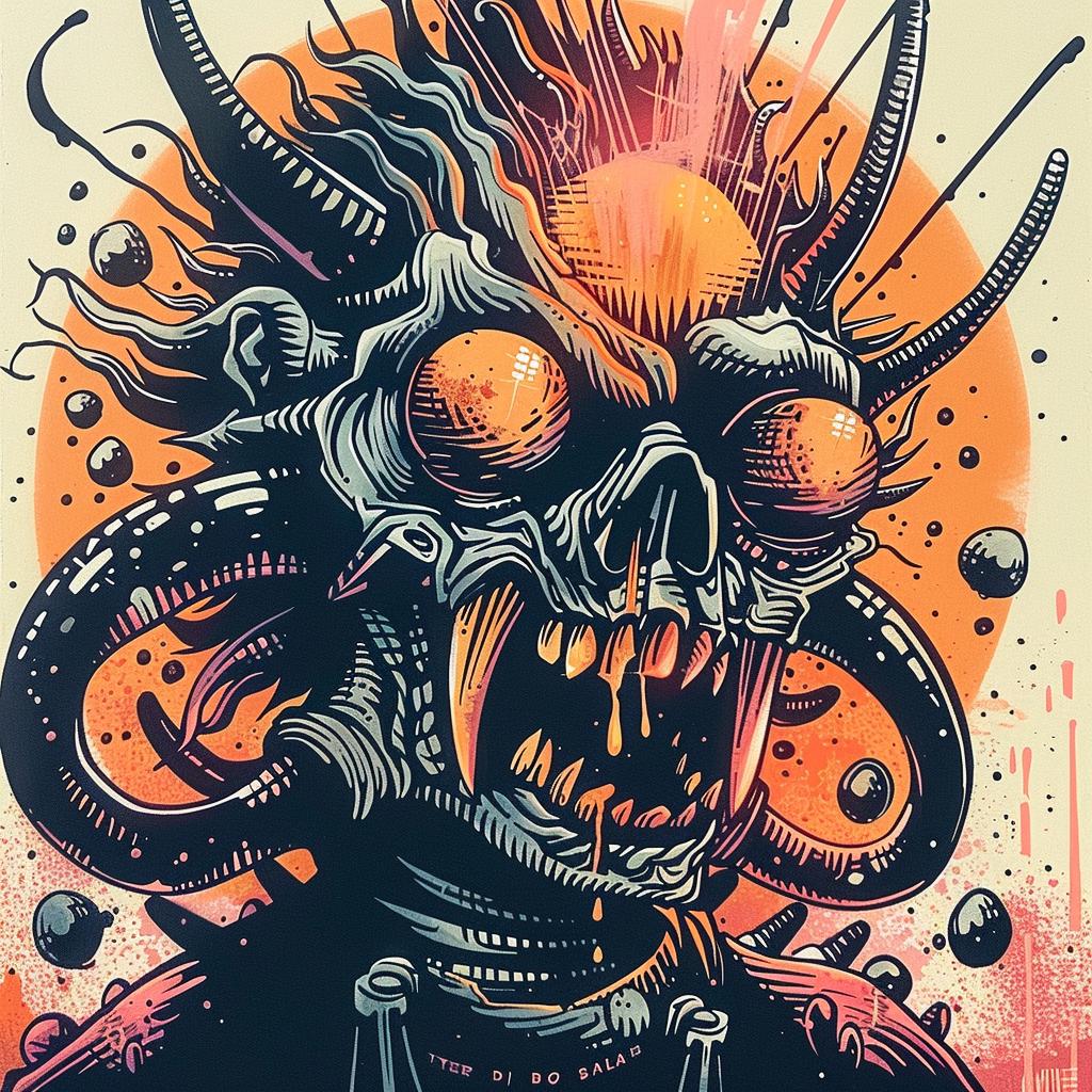 skull  horns  poster  graphic  dark  illustration  bold  modern  surreal  intricate 947779