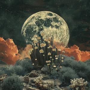 cactus  desert  moon  surreal  high-contrast  landscape  nature  flora  night  blue 1038882