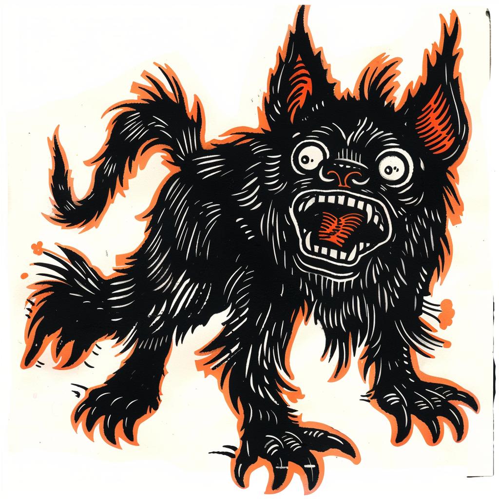 mythical  creature  hybrid  animal  fantastical  drawing  unique  open  mouth  black 923316