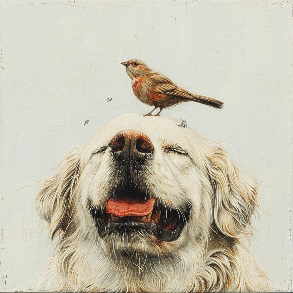 dog  bird  minimalistic  drawing  white  illustration  detail  creative  mori  kei 970520