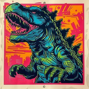 godzilla  fierce  terrifying  dinosaur  poster  illustration  action  art  monster  design 1037415
