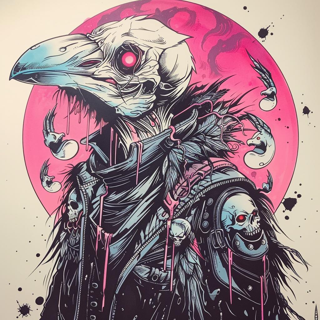 crow  skull  head  dark  occult  naturalistic  art  design  spiritual  terror 925609