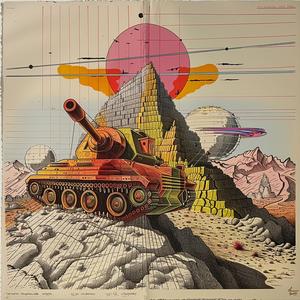 tank  pyramid  poster  military  futuristic  art  detailed  chaos  urban  imagination 1037142