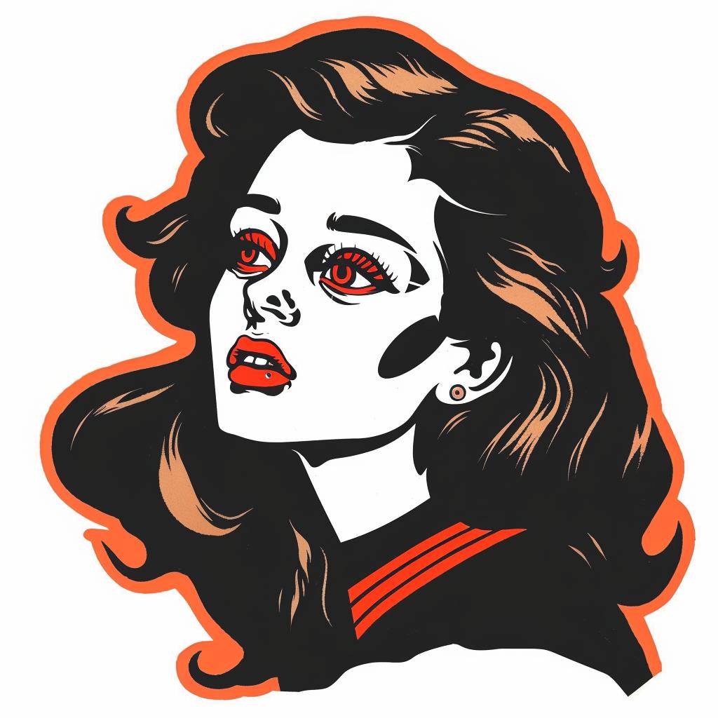 vintage  logo  fashion  brand  girl  longhair  redeyes  stylized  graphic  elegant 927763