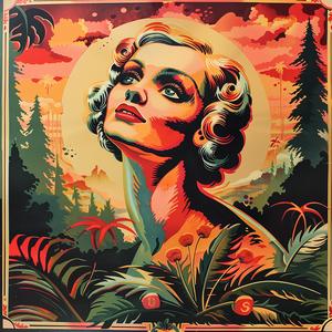 woman  forest  poster  chromolithography  nature  art  scene  colorful  outdoors  portrait 1059210