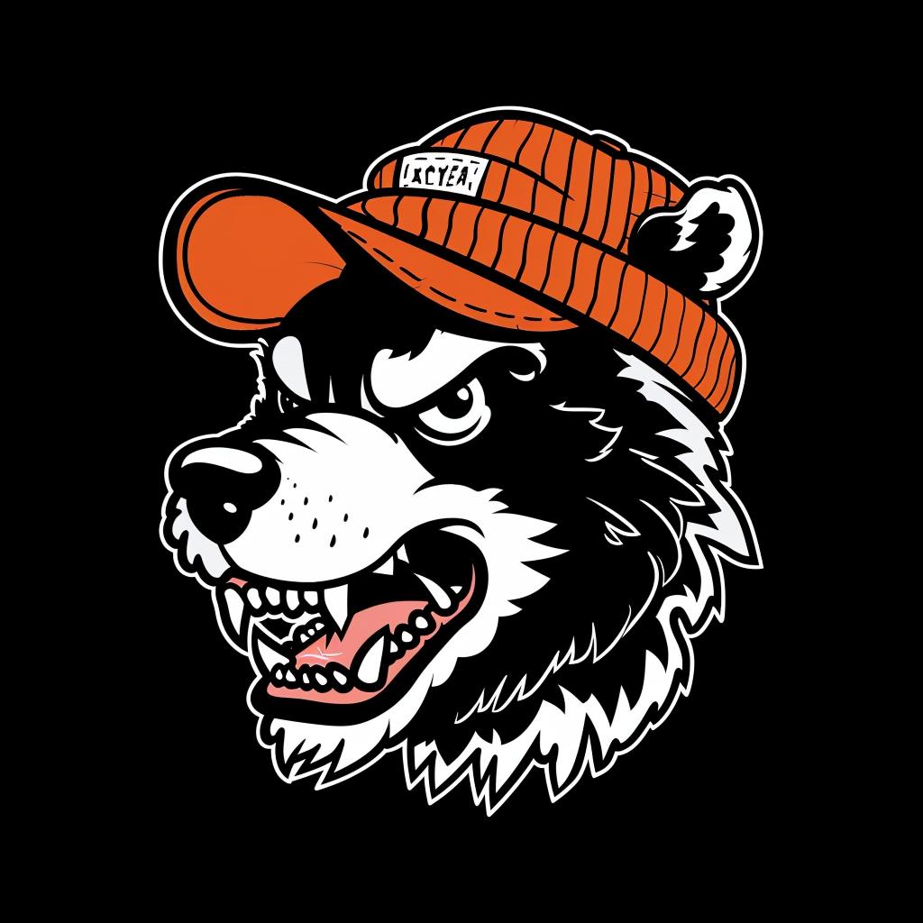 wolf  cap  black  background  minimal  aggressive  animal  urban  art  cartoon 959204