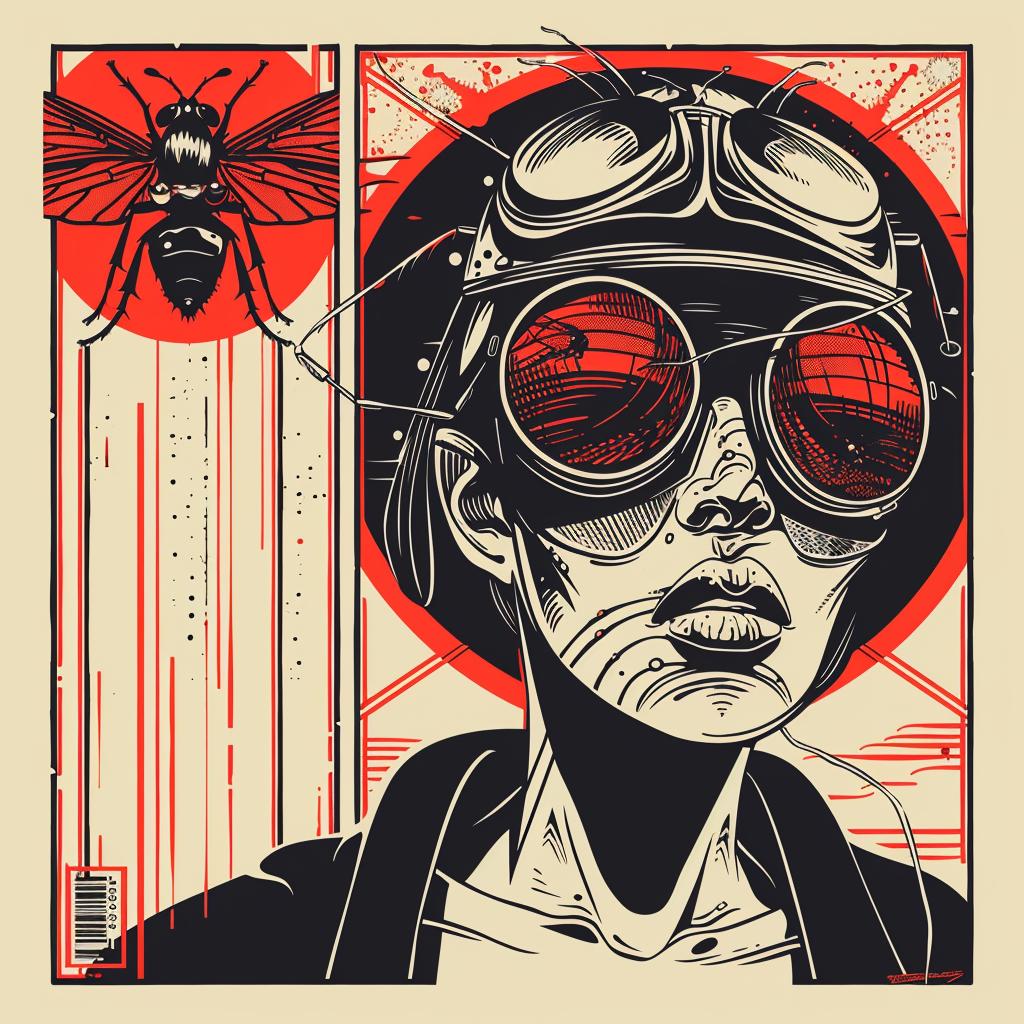 dada  occult  album  cover  illustration  poster  woman  goggles  bee  hyper-detailed 939557