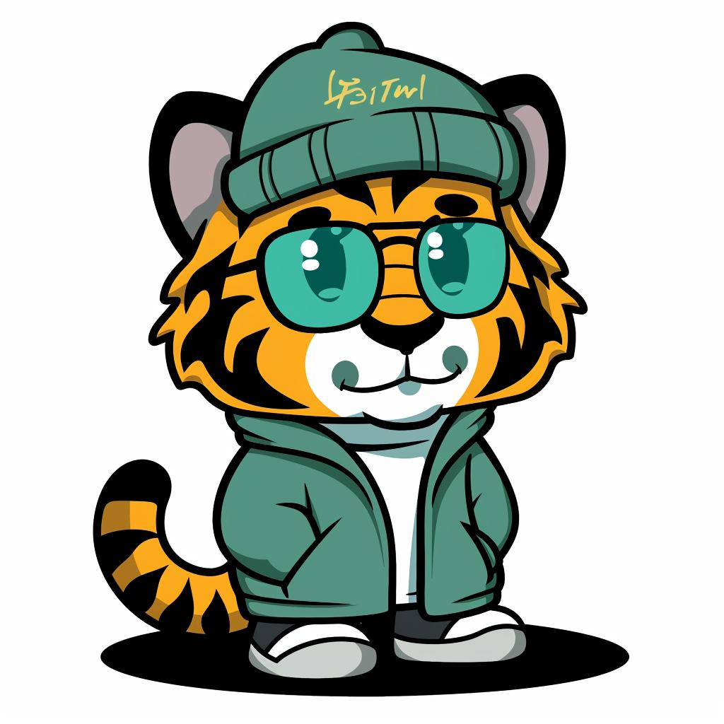 cute  adorable  streetwise  tiger  kawaii  cap  minimal  cartoon  glasses  funny 955968