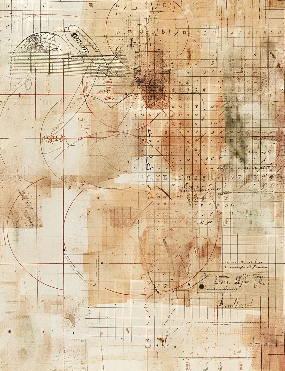 vintage  ledger  paper  drawing  map  circle  line  stained  faded  symbology 961856