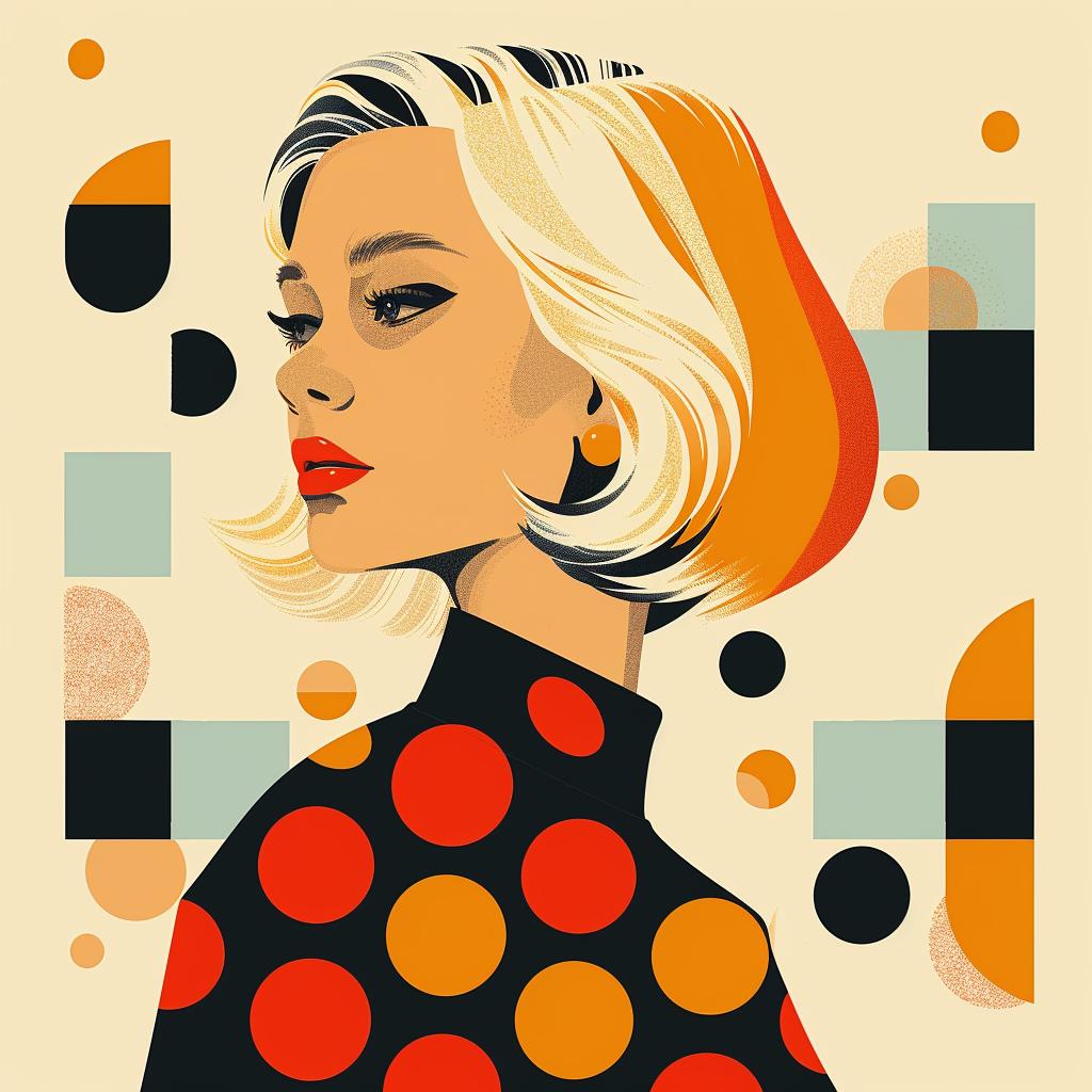 abstract  portrait  woman  minimalist  geometric  elegance  modern  colorful  chic  fashion 929521
