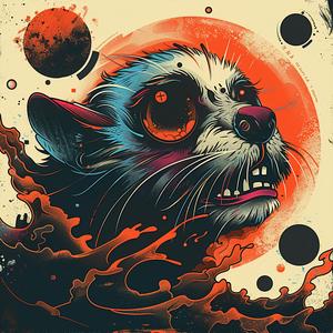 cat  water  poster  artsy  minimal  graphics  colors  synthwave  playful  imaginative 1038894