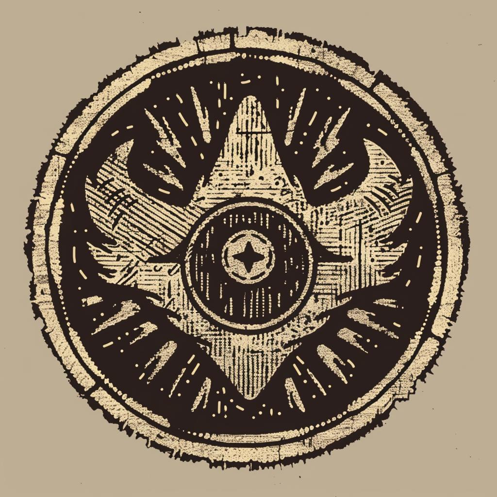emblem  vintage  style  band  symmetrical  badge  design  provocative  art  todd white 932319