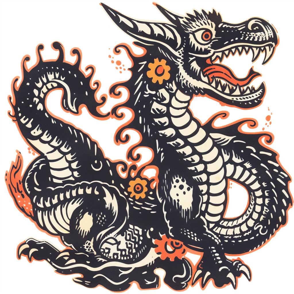 mythical  creature  hybrid  fantastical  animal  unique  blend  design  bold  tattoo 934827
