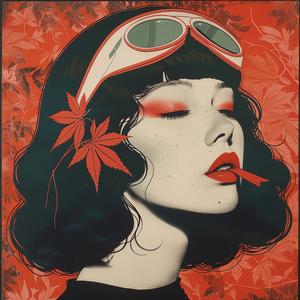 surreal  hyper-realistic  screenprinting  Mitsumasa Anno  Troy Brooks  female  sunglasses  cigarette  art  album 1075194