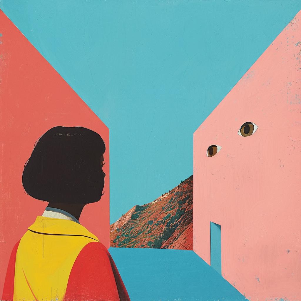 surreal  album  cover  painting  people  cityscape  pink  building  artistic  conceptual 1019033
