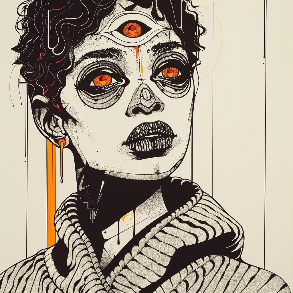 PopArt  woolen  sweater  digital  art  african-american  model  four-eyes  makeup  TroyBrooks 939232