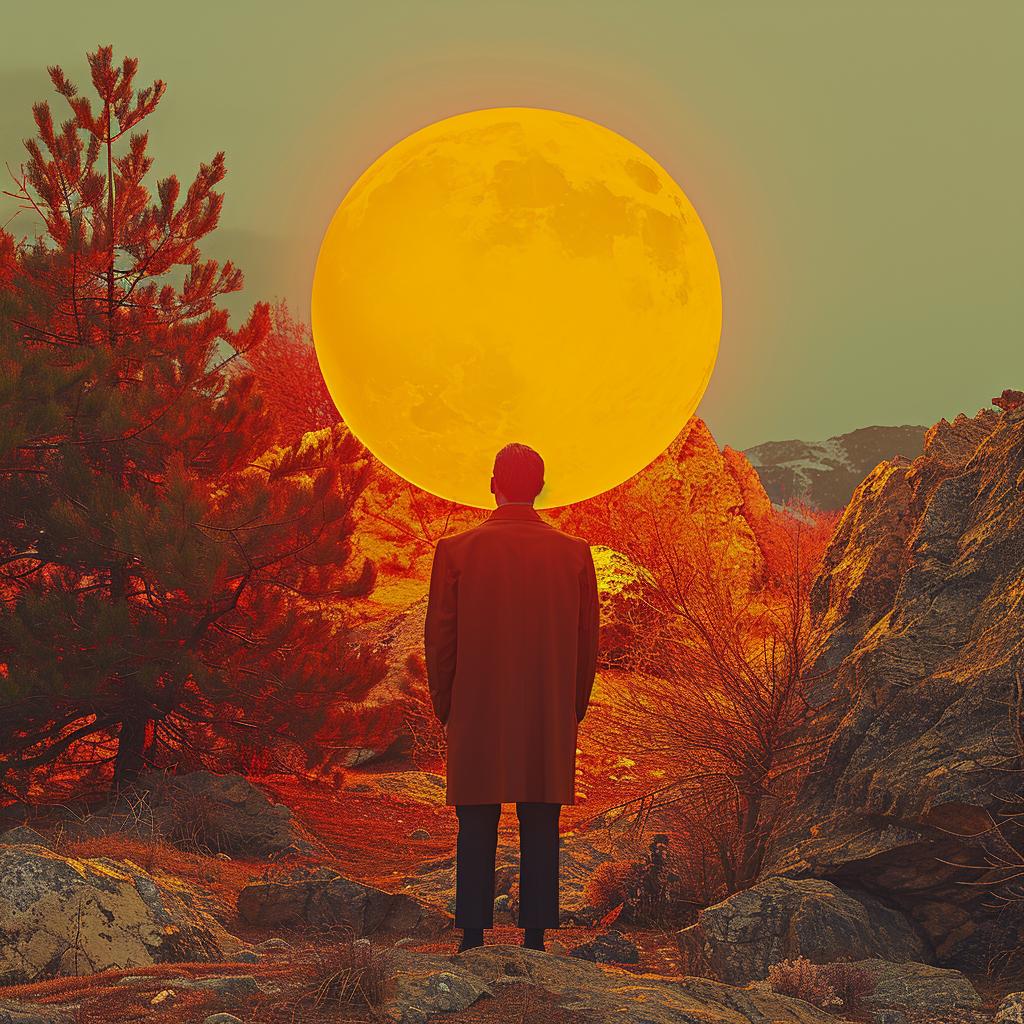surreal  spiritual  occult  naturalistic  man  moon  introspective  terrifying  technicolor  lighting 975087