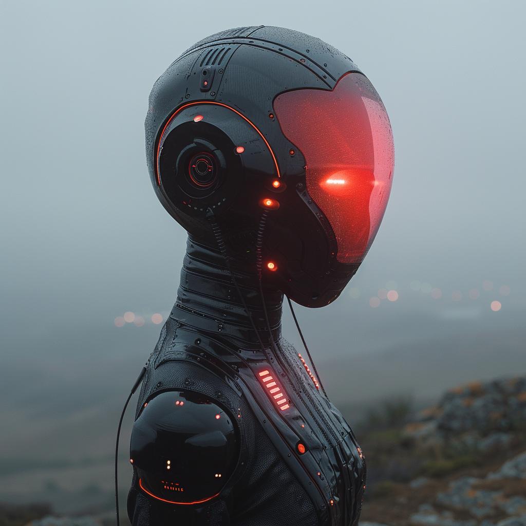 red  black  cyborg  surreal  robot  glowing  eyes  photo  lifestyle  shadow 1028715