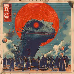 godzilla  poster  sun  red  japanese  bold  design  monsters  graphic  illustration 1038752