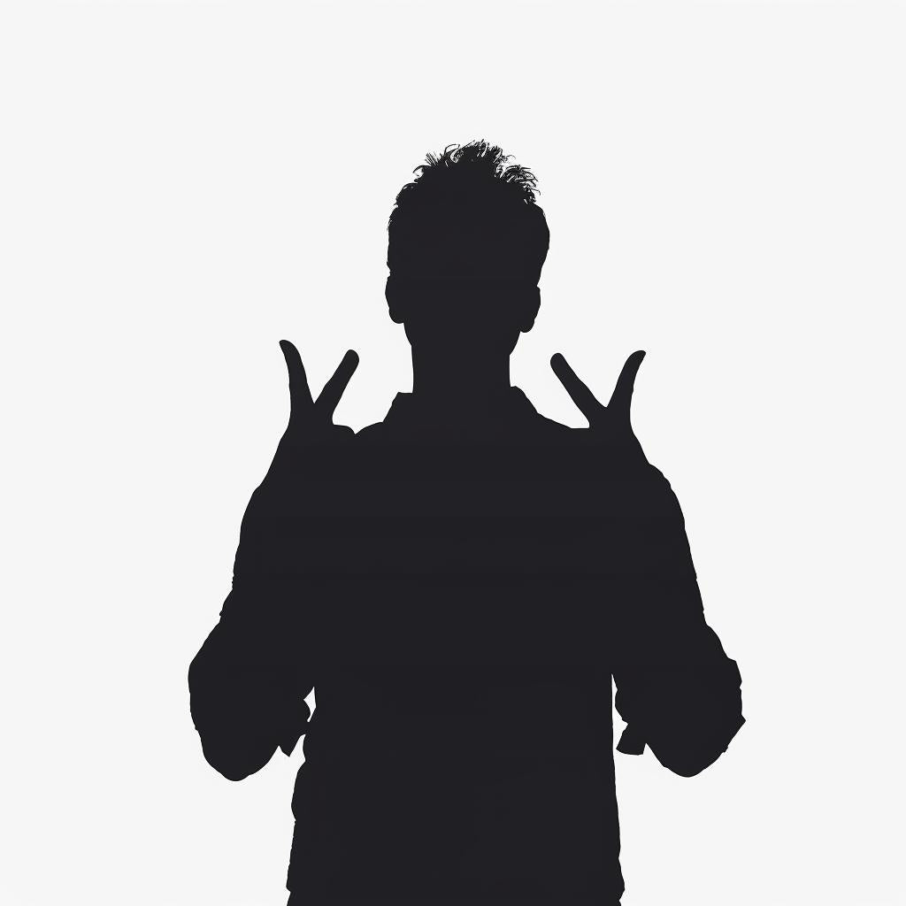 silhouette  man  American  sign  language  illustration  black  white  background  peace 954145