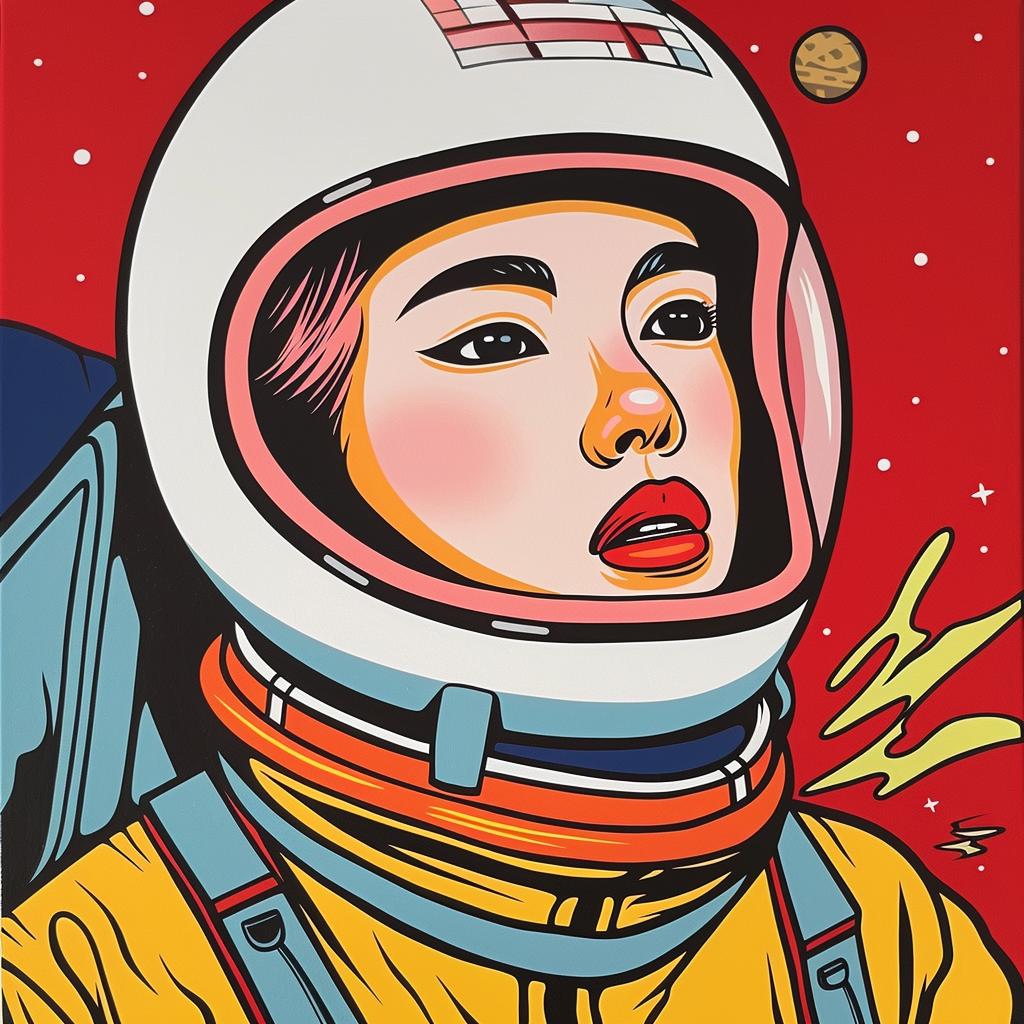 astronaut  painting  helmet  suit  woman  space  science  colors  artwork  exploration 1024111