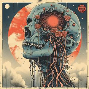 skull  poster  band  synthwave  abstract  dark  geometry  design  red  black 1038672
