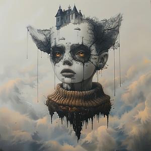 painting  girl  house  surreal  conceptual  art  whimsical  creative  imaginative  unique 1073903