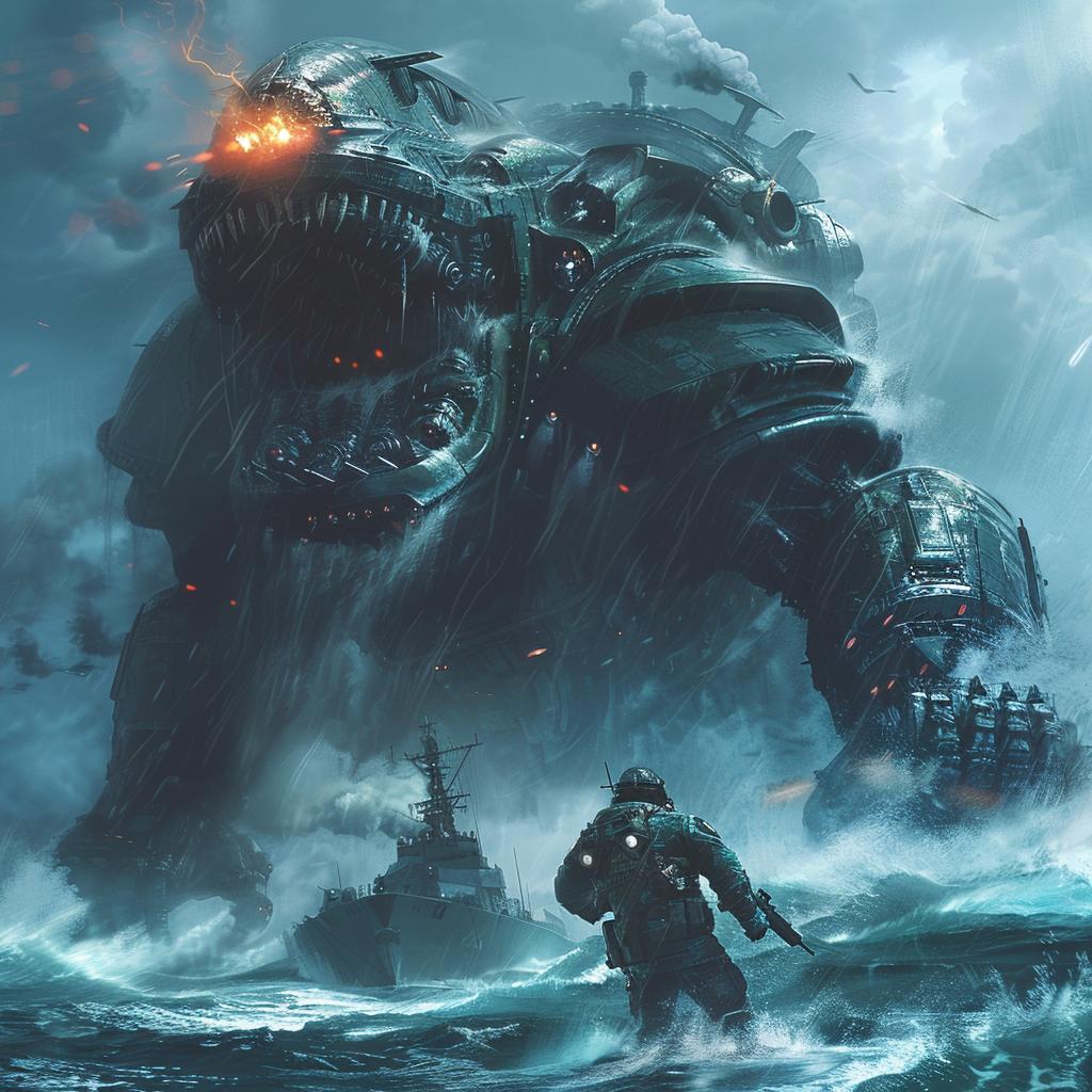 robot  seamonster  ocean  battle  military  realistic  detailed  dynamic  action  sci-fi 960175