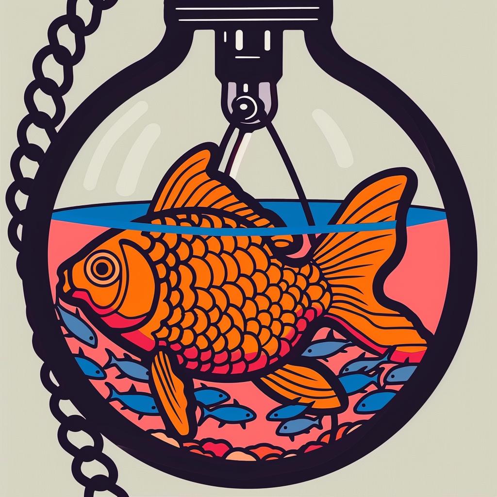 lightbulb  liquid  goldfish  vector  illustration  fish  aquatic  art  design  creative 940411